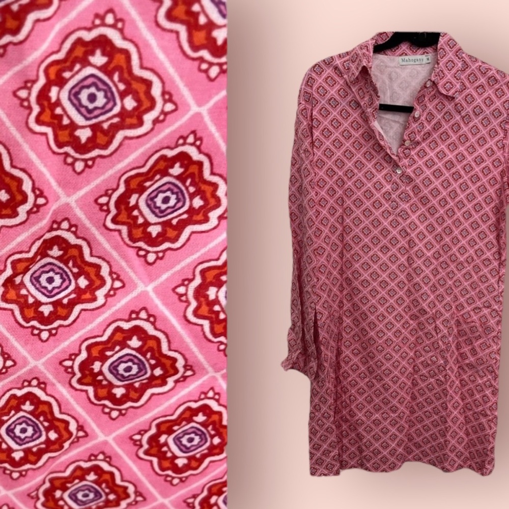 Boho pink dress
